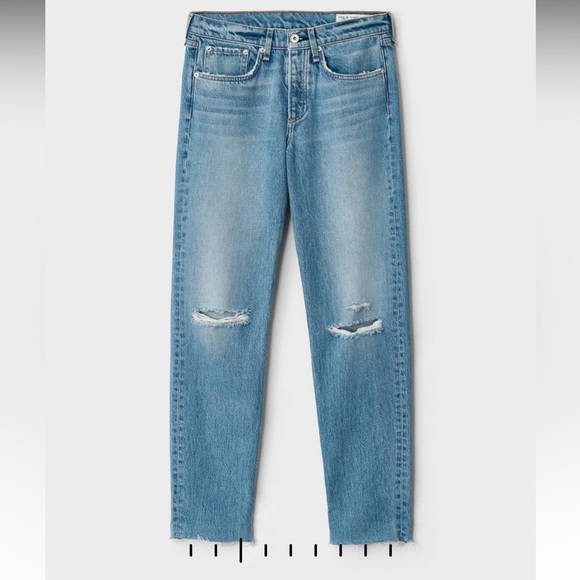 Rag & Bone Rosa Mid-Rise Boyfriend in Harper Jean - Picture 3 of 9